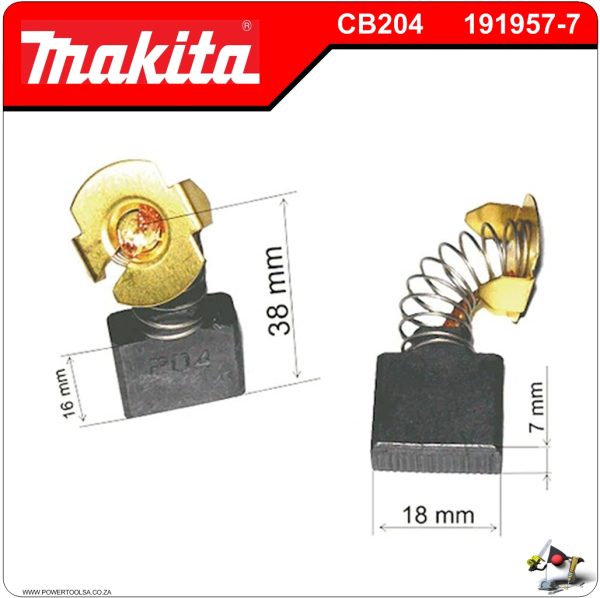 191957-7_CB204_MAKITA_CARBON_BRUSH_SET_2 CB204 MAKITA CARBON BRUSH SET - GA9020/RP1800/RP2300/HM1810