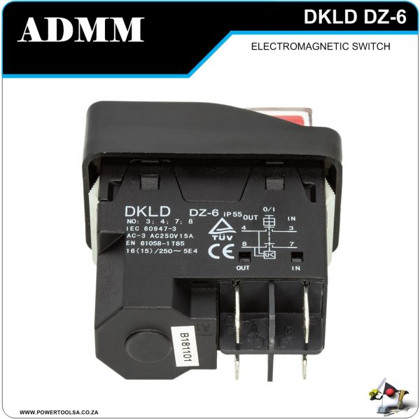 ADMM STOP/START SWITCH WITH NO-VOLT COIL 220V 15AMP - 4     PIN