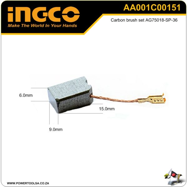 AG75018 INGCO CARBON BRUSH SET – AA001C00151