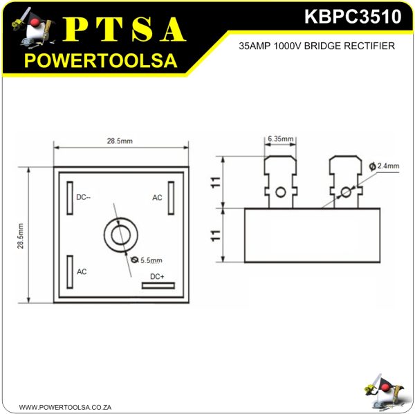 KBPC3510 BRIDGE RECTIFIER 35AMP 1000V
