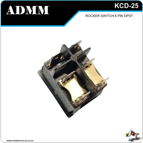 KCD-25 ROCKER SWITCH 6 PIN DPST